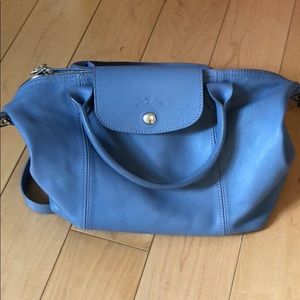 Beautiful blue longchamp leather bag